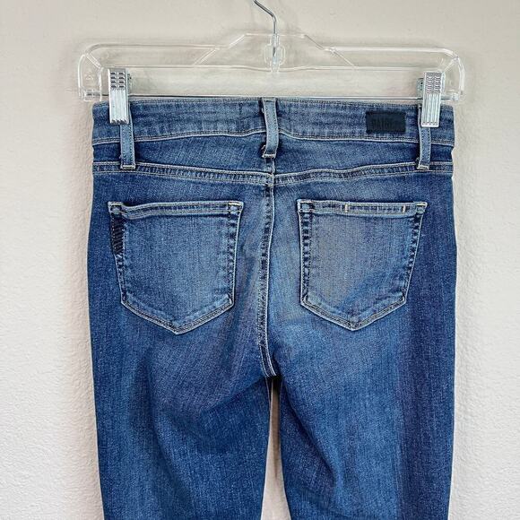 Paige Verdugo Ankle Jeans Women's 25 Low Rise Skinny Leg Fray Hem Stretch Denim - Picture 4 of 6